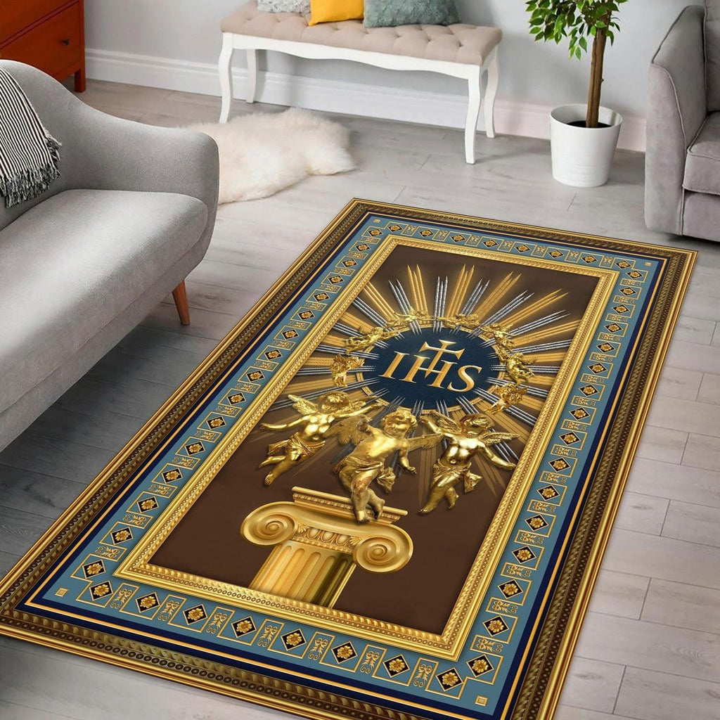 IHS Jesus Christ Christogram Rug - OodieGang