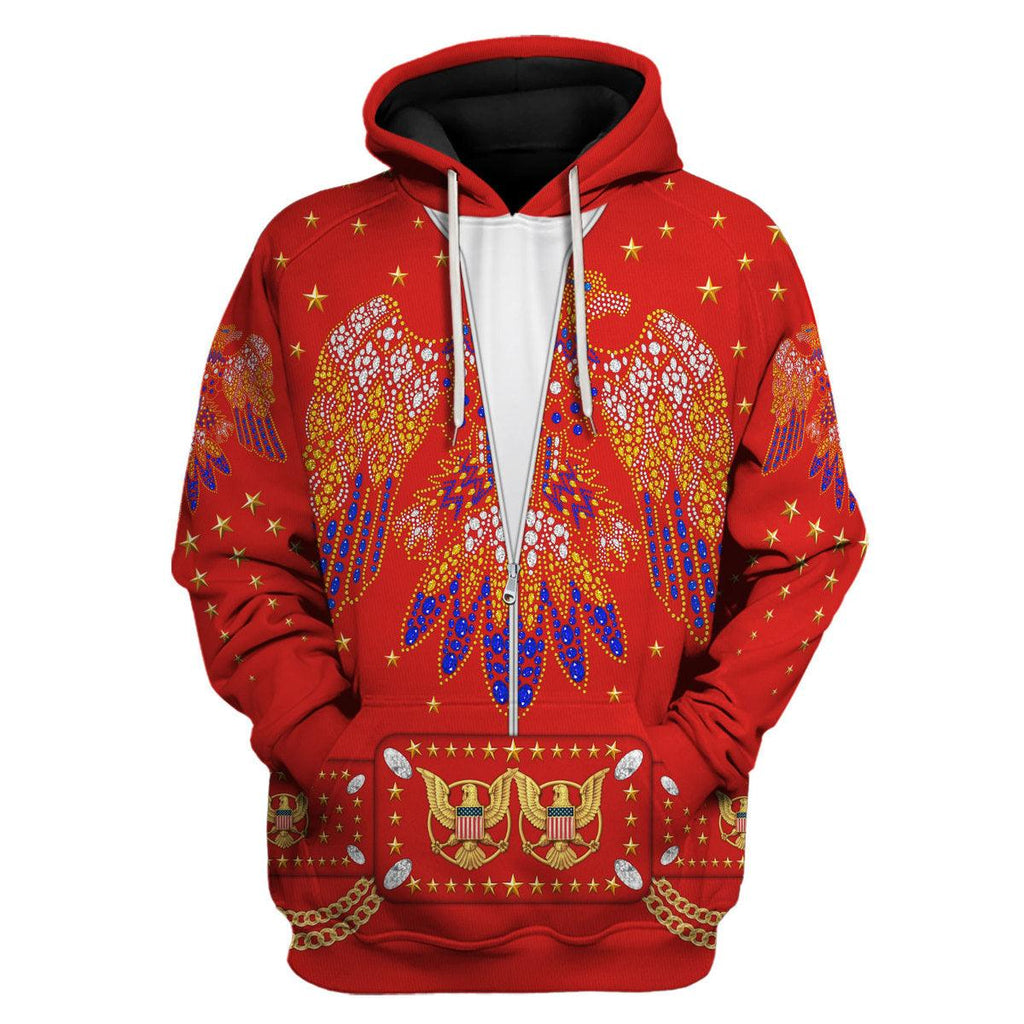 Oodiegang Elvis EAGLE Red Costume Hoodie Sweatshirt T-Shirt Sweatpants - Oodiegang.com