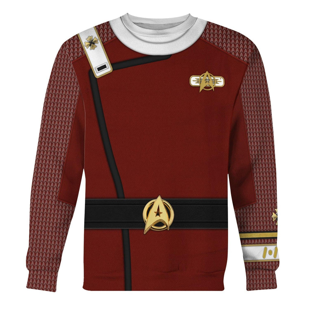 The Star Trek Admiral Pike Costume Fleece Hoodie Sweatshirt T-Shirt Sweatpants Apparel - OodieGang.com