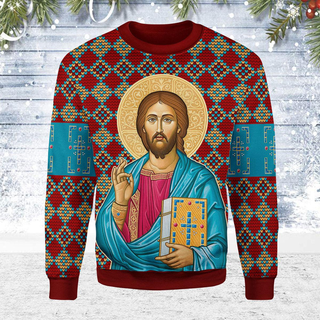 OodieGang Prayer in the Garden Artwork Christmas Sweater - OodieGang.com