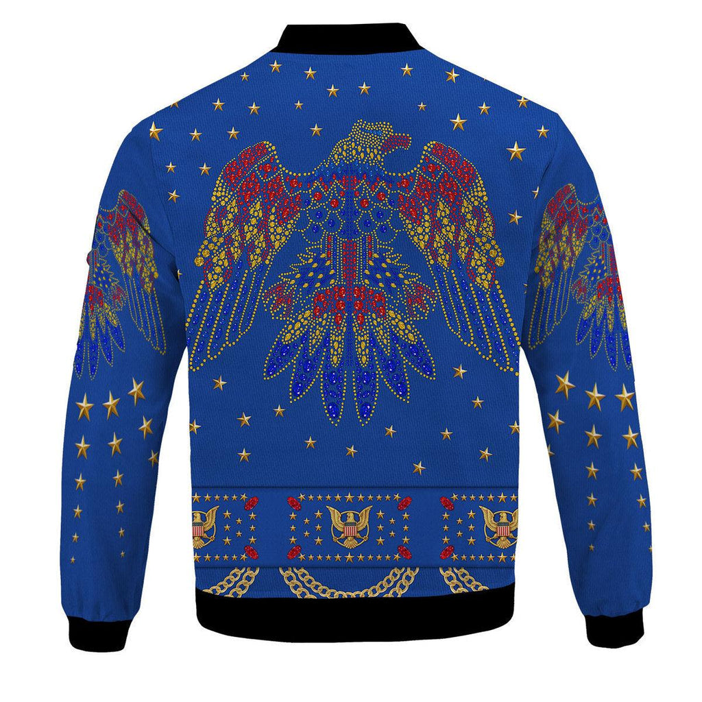 Oodiegang Elvis Eagle Blue Bomber Jacket - Oodiegang.com