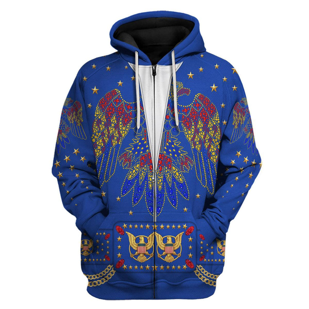 Oodiegang Elvis EAGLE Blue Costume Hoodie Sweatshirt T-Shirt Sweatpants - Oodiegang.com