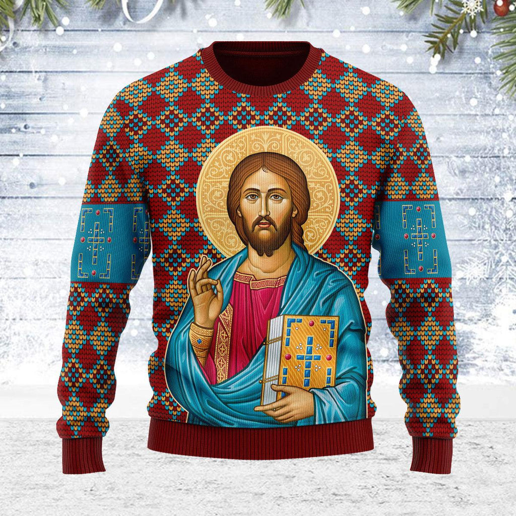 OodieGang Prayer in the Garden Artwork Christmas Sweater - OodieGang.com