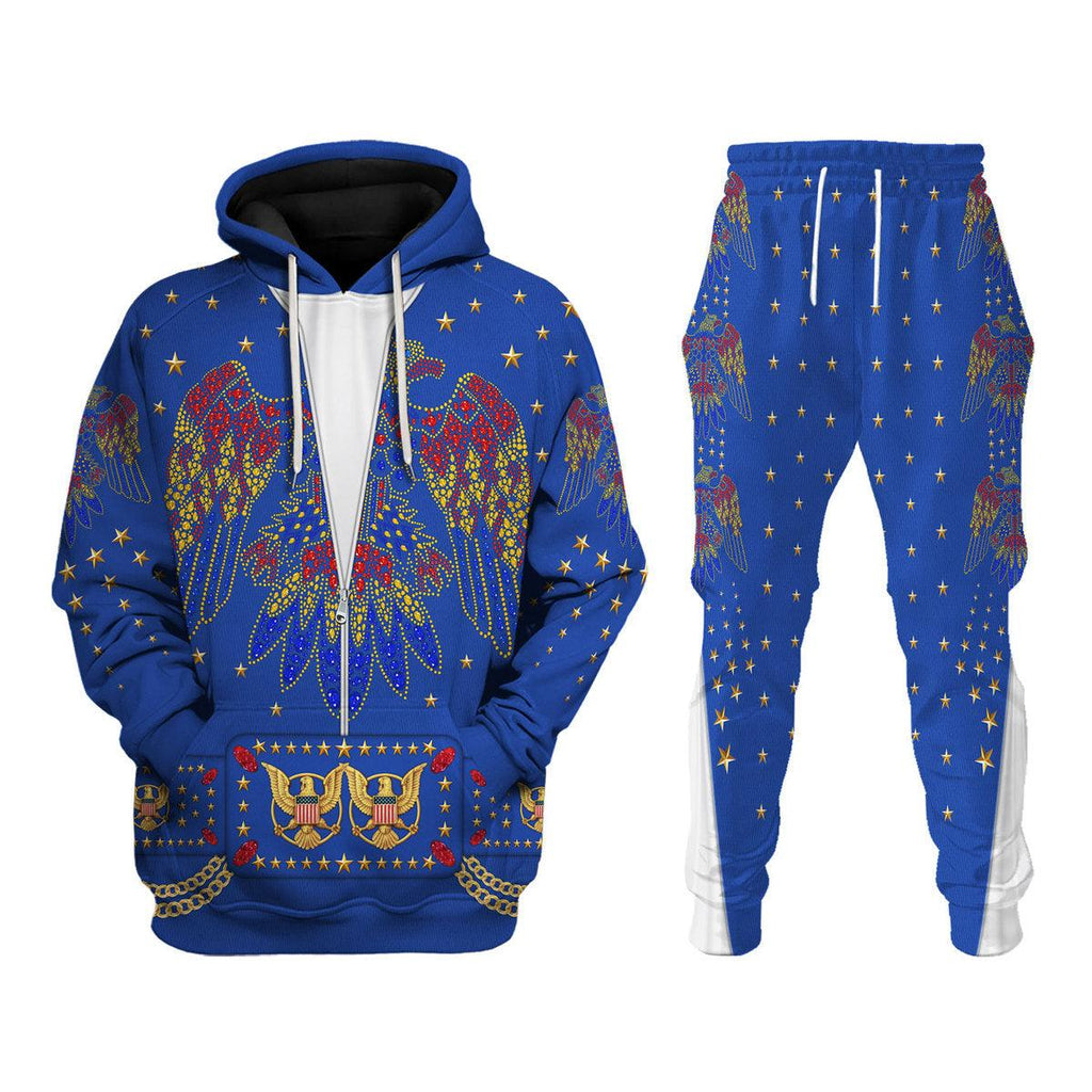 Oodiegang Elvis EAGLE Blue Costume Hoodie Sweatshirt T-Shirt Sweatpants - Oodiegang.com