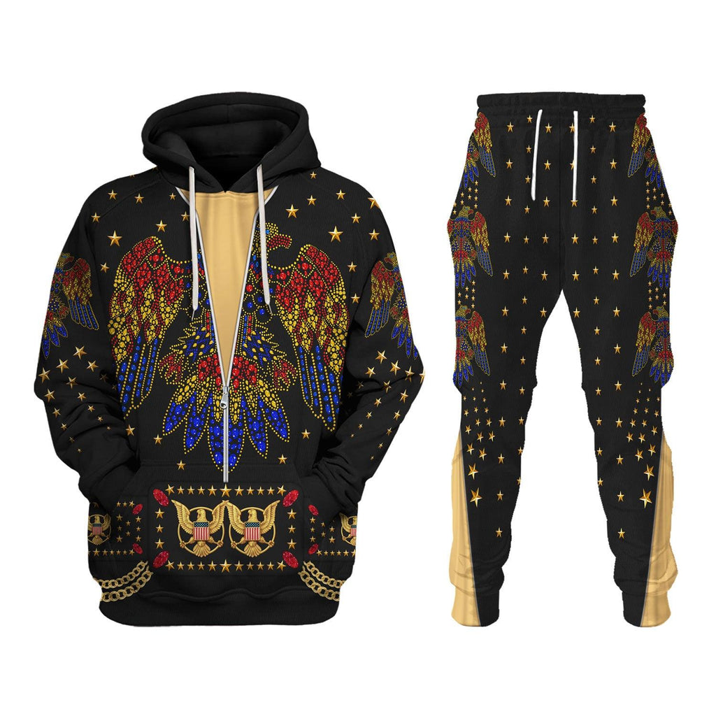 Oodiegang Elvis EAGLE Black Costume Hoodie Sweatshirt T-Shirt Sweatpants - Oodiegang.com