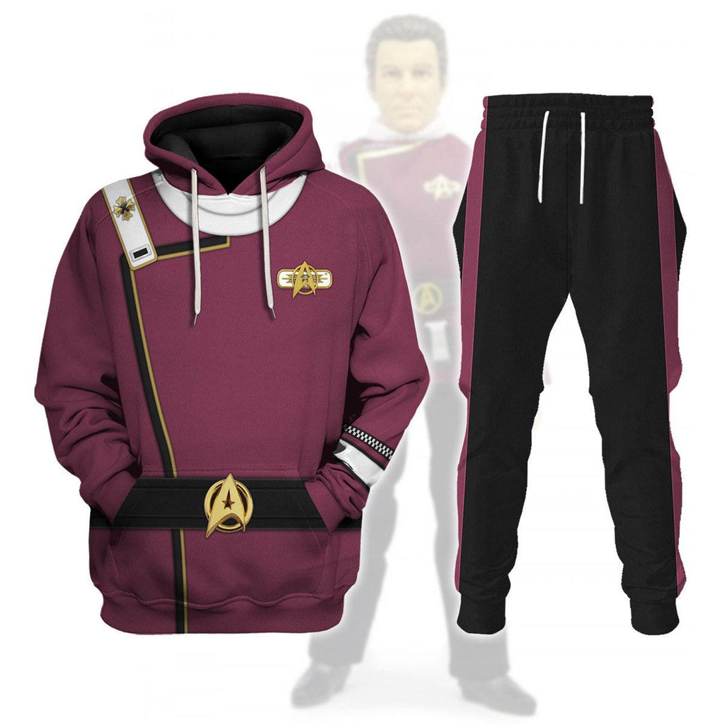 Admiral James T. Kirk Costume Hoodie Sweatshirt T-Shirt Sweatpants Apparel - CustomsPig.com