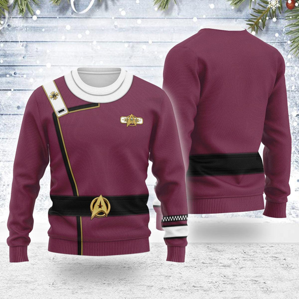 Admiral James T. Kirk Costume Officer Themed Christmas Wool Sweater - OodieGang.com