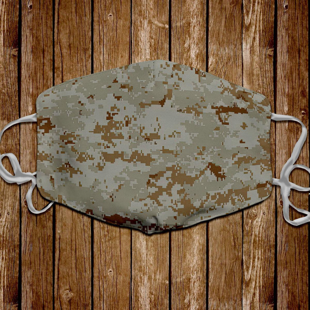 American Marine Pattern Desert Camo Face Mask - OodieGang