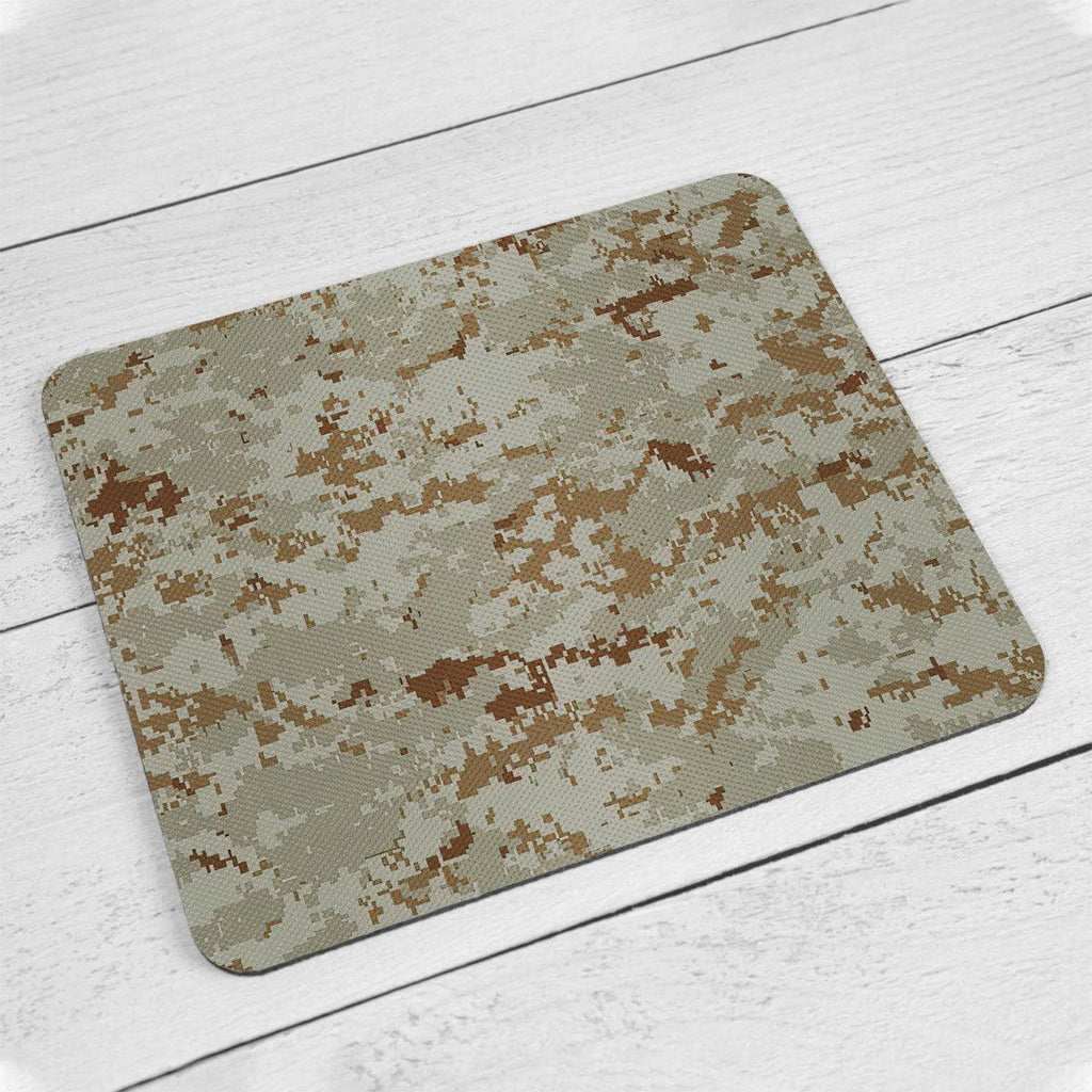 American Marine Pattern Desert Camo MousePad - OodieGang