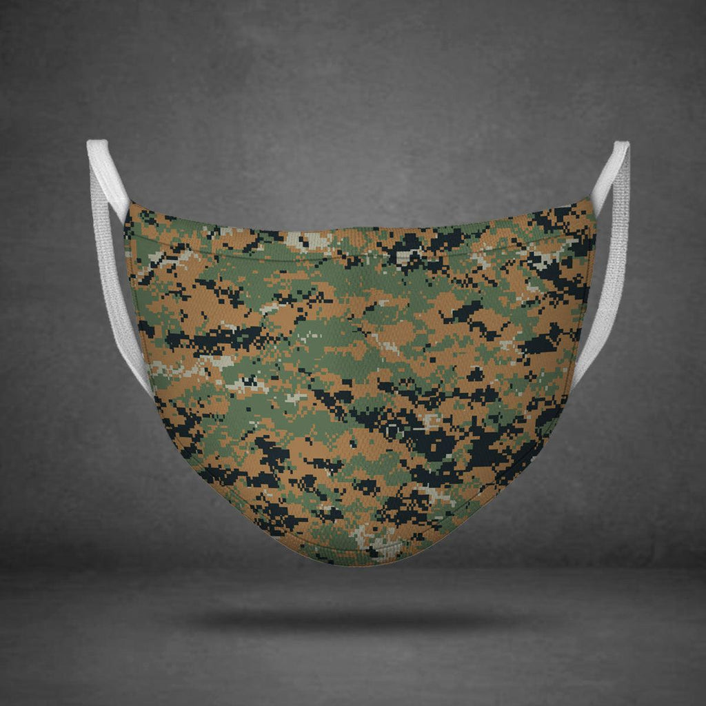 American Marpat Marine pattern Woodland Camo Face Mask - OodieGang