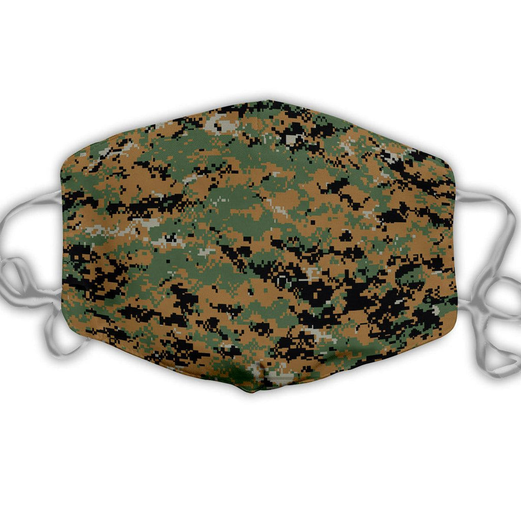 American Marpat Marine pattern Woodland Camo Face Mask - OodieGang