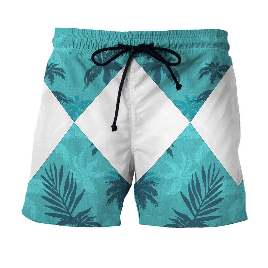 Belt Black Ranger x Tommy Vercetti Hawaiian Shirt Beach Shorts - OodieGang.com