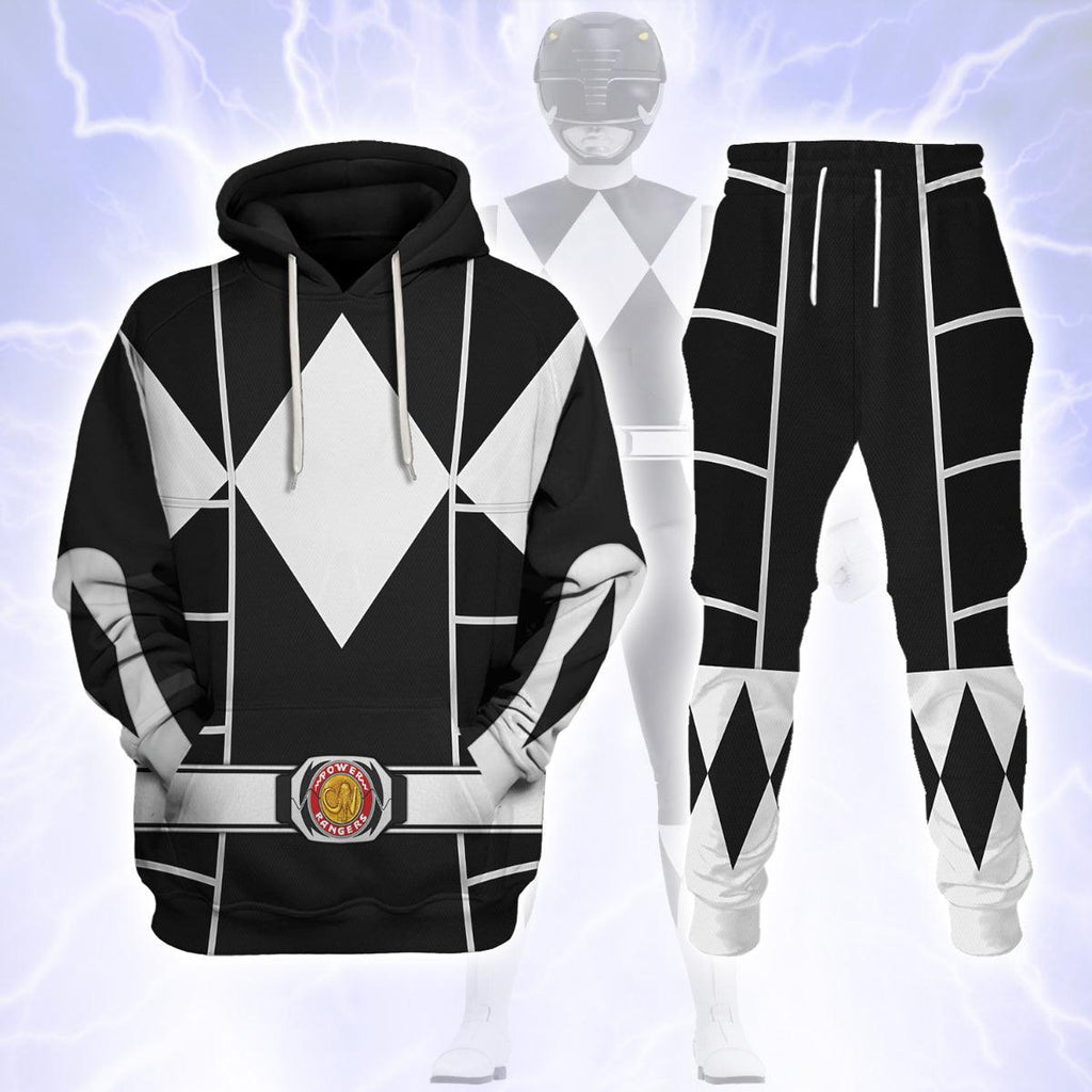 Black Ranger Mighty Morphin Cosplay Hoodies Sweatshirt T-shirt Hawaiian - CustomsPig.com