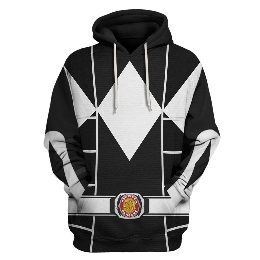 Black Ranger Mighty Morphin Cosplay Hoodies Sweatshirt T-shirt Hawaiian - OodieGang.com