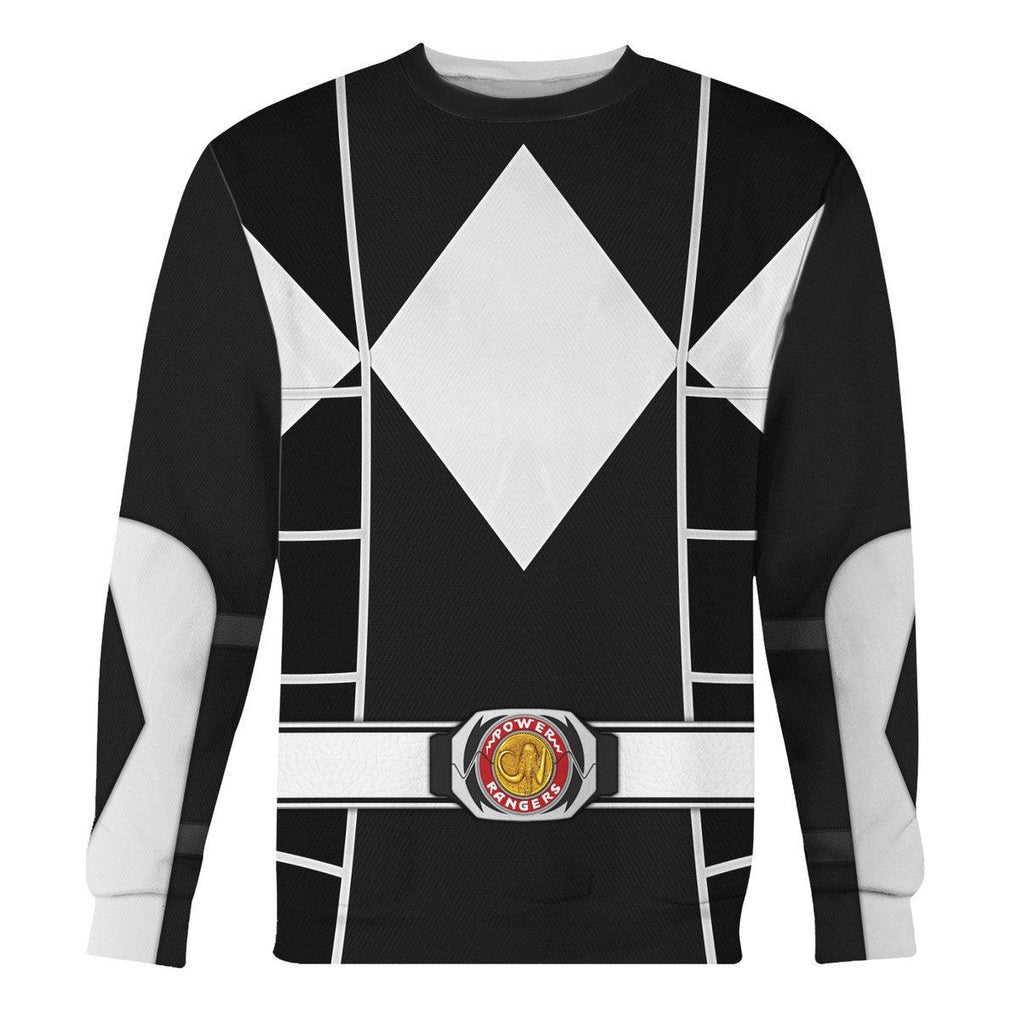 Black Ranger Mighty Morphin Cosplay Hoodies Sweatshirt T-shirt Hawaiian - OodieGang.com