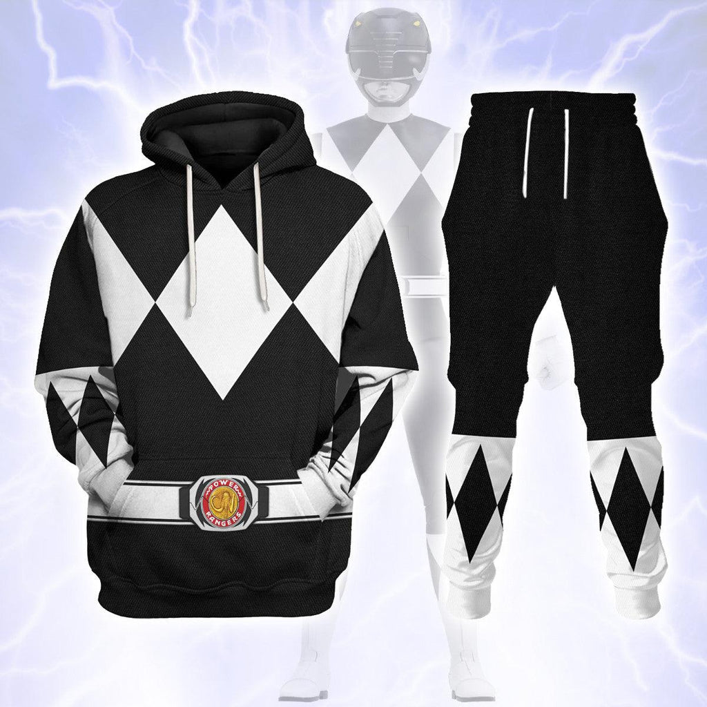 Black Ranger Mighty Morphin Hoodies Sweatshirt T-shirt Hawaiian - Gearhomie.com