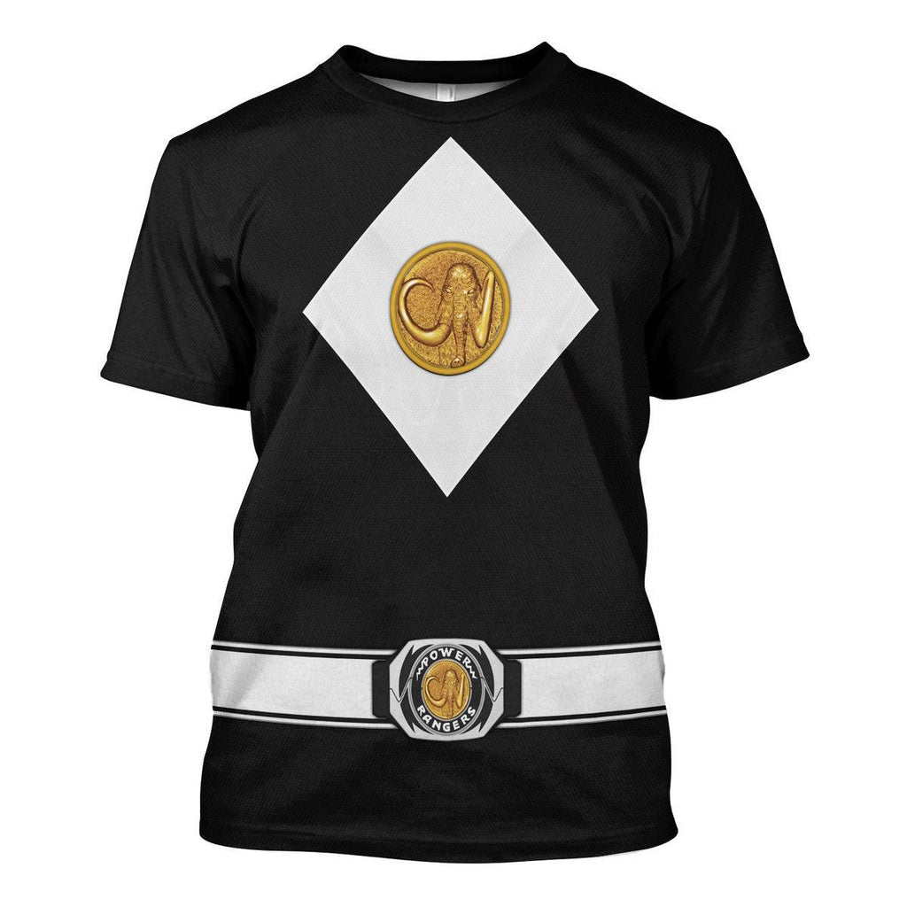 Black Ranger Mighty Morphin The Movie (1995) Hoodies Sweatshirt T-shirt Hawaiian - OodieGang.com