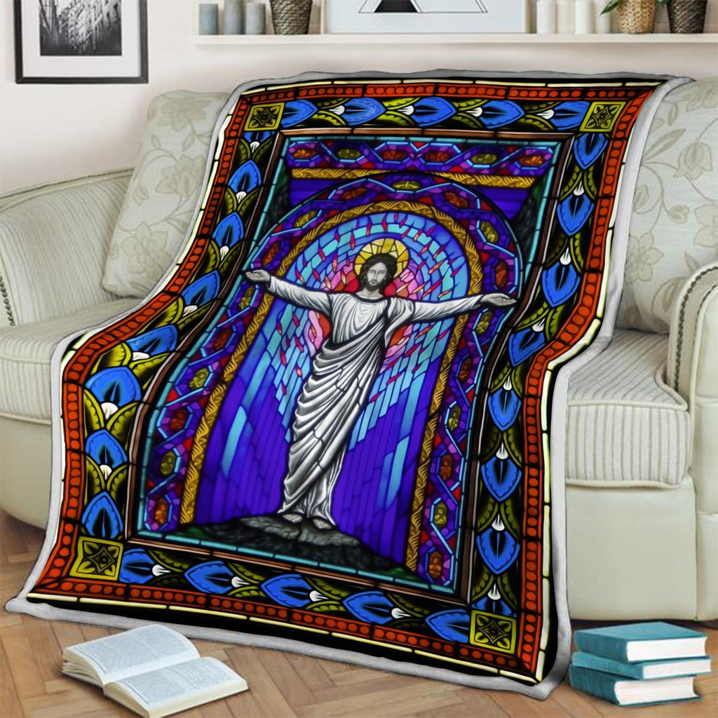 Blanket Jesus Stained Glass - OodieGang