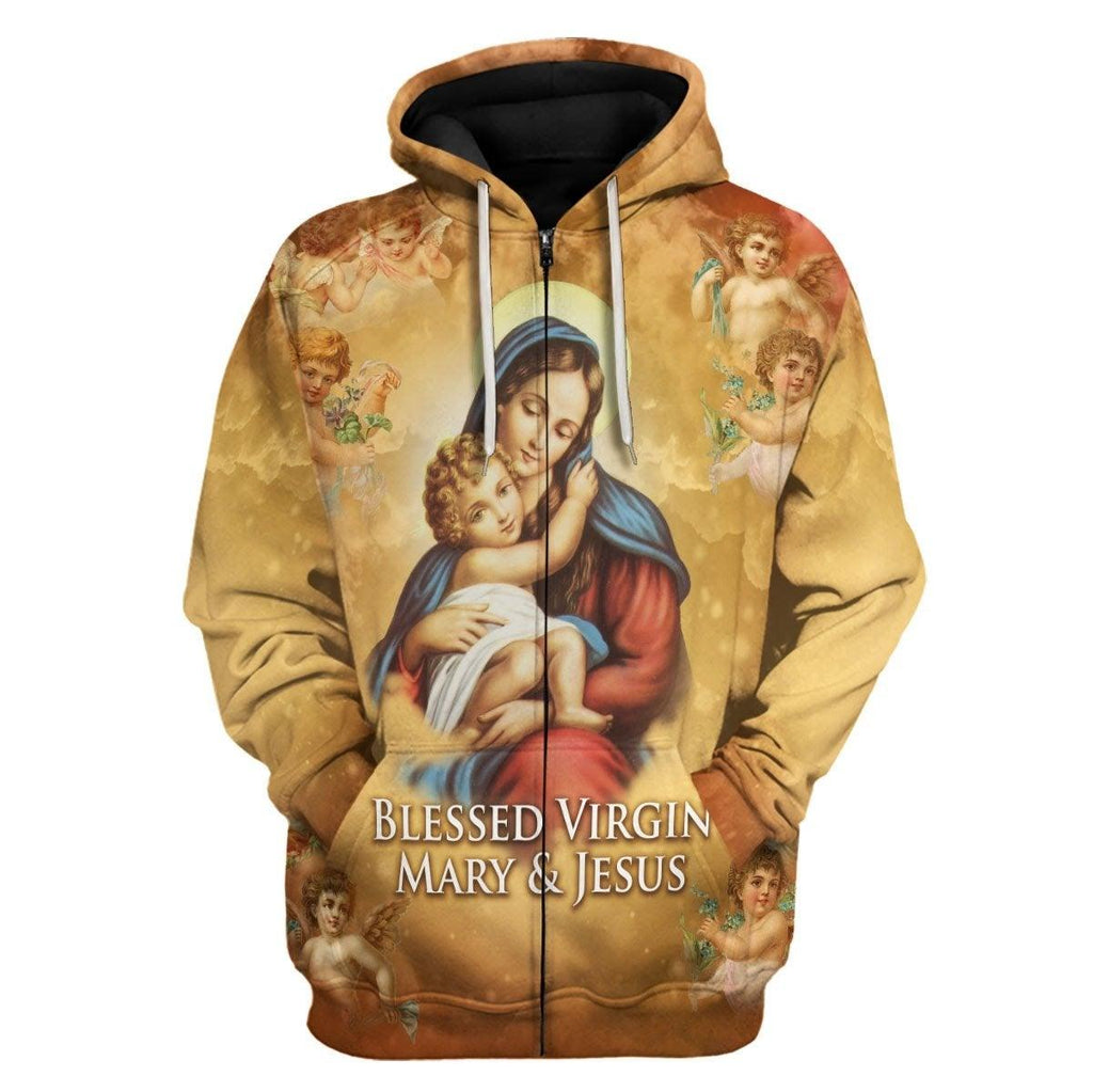 Blessed Virgin Mary & Jesus Hoodie - OodieGang