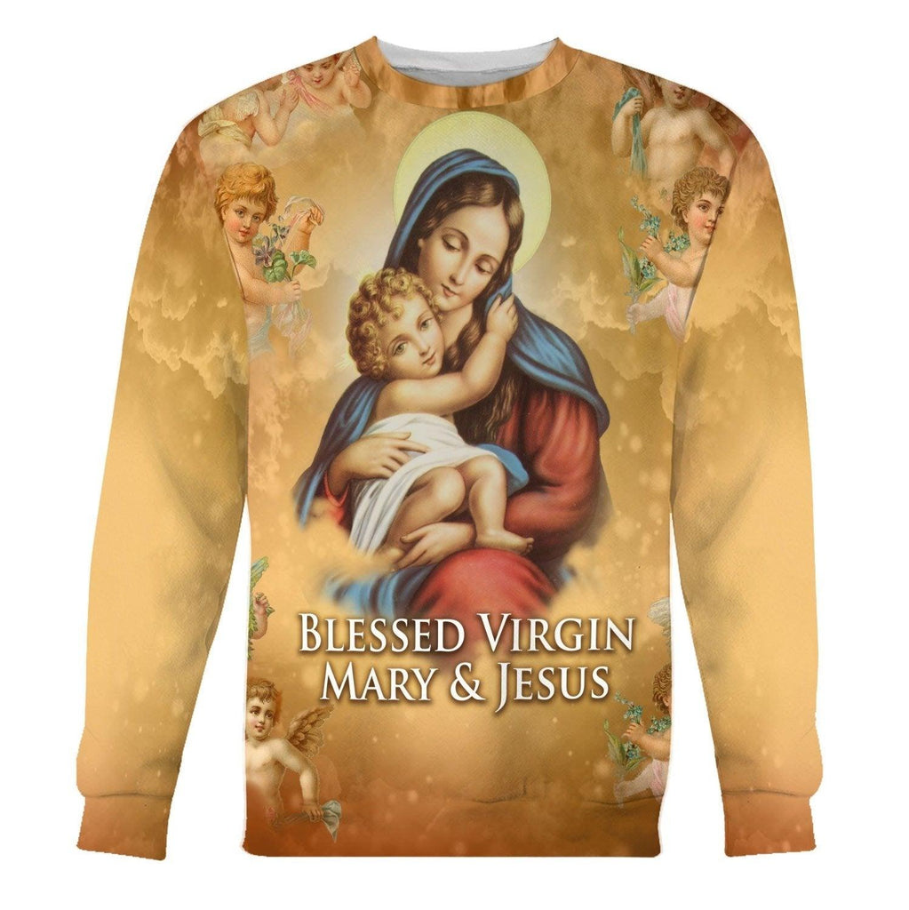 Blessed Virgin Mary & Jesus Sweatshirt - OodieGang