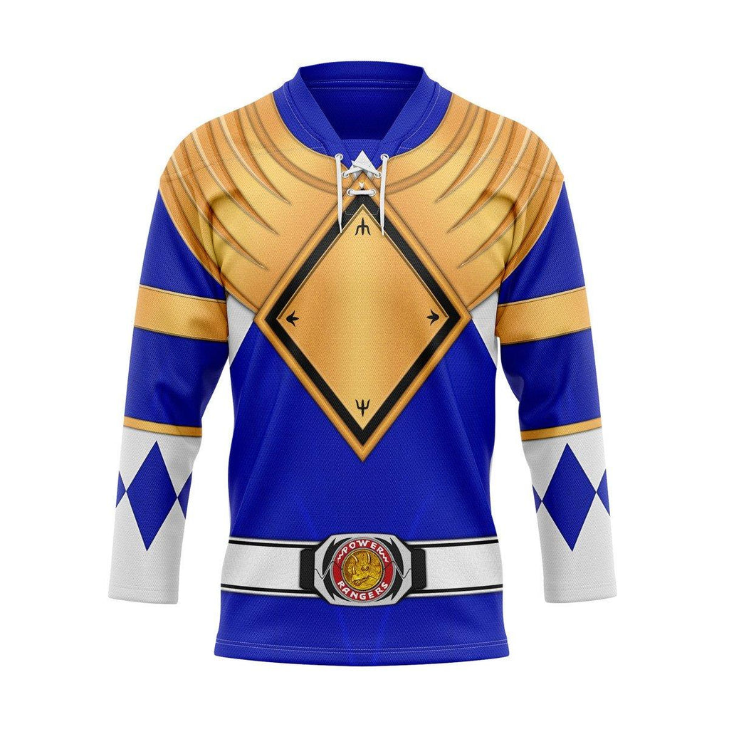 Blue Ranger Dragon Shield Hockey Jersey - OodieGang.com