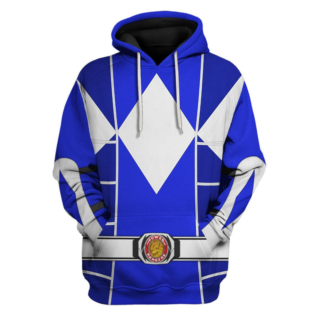 Blue Ranger Mighty Morphin Cosplay Hoodies Sweatshirt T-shirt Hawaiian - OodieGang.com