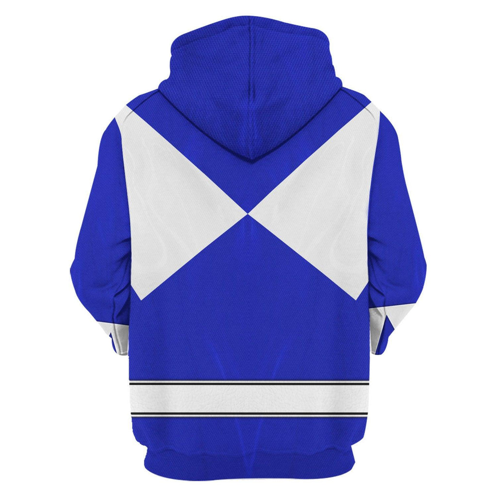 Blue Ranger Mighty Morphin Hoodies Sweatshirt T-shirt Hawaiian - OodieGang.com