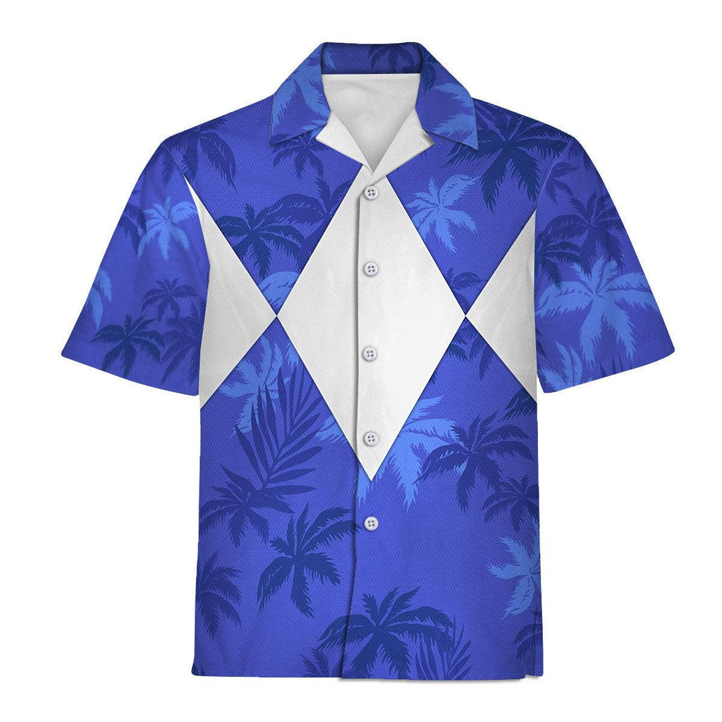 Blue Ranger x Tommy Vercetti Hawaiian Shirt & Beach Shorts - OodieGang.com