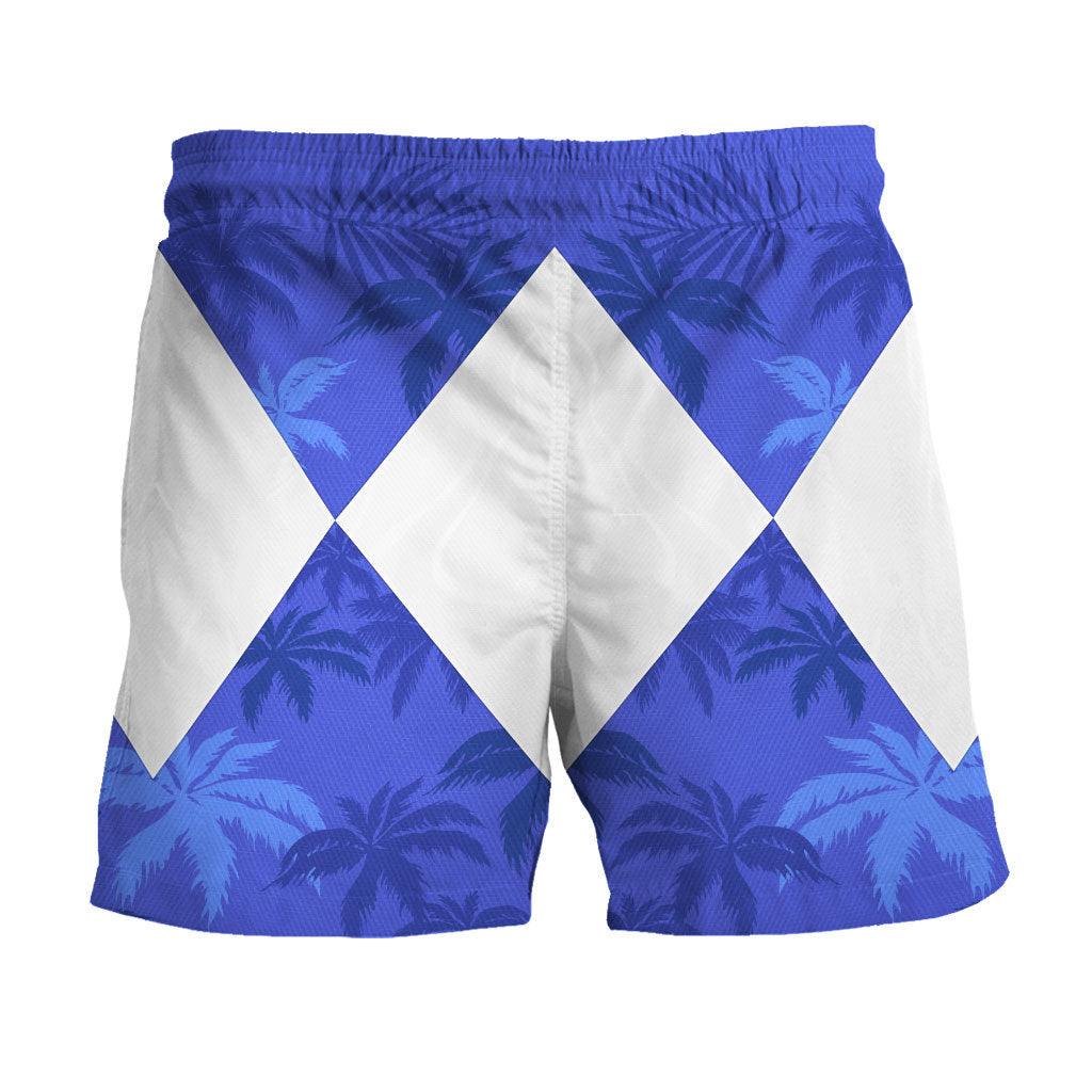 Blue Ranger x Tommy Vercetti Hawaiian Shirt & Beach Shorts - OodieGang.com