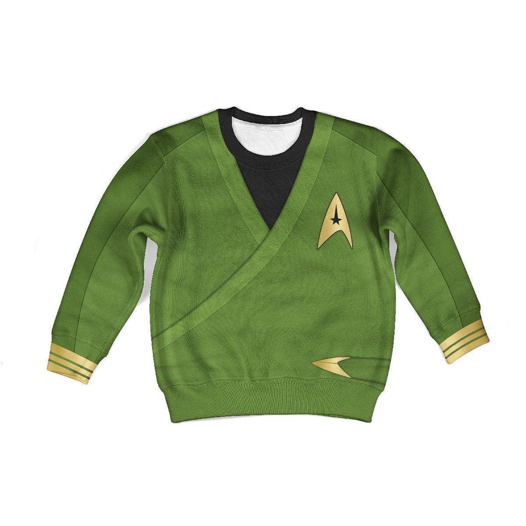 Captain Pike Green Costume Cosplay Kid Hoodie Sweatshirt T-Shirt - OodieGang.com