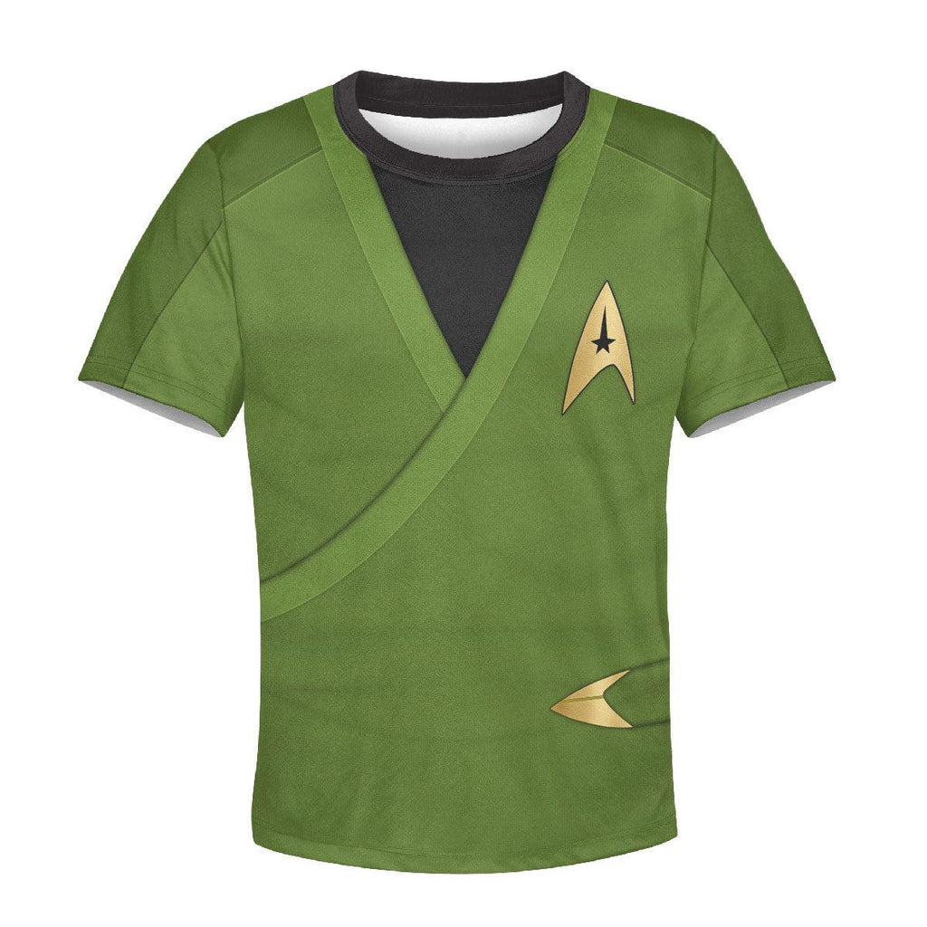 Captain Pike Green Costume Cosplay Kid Hoodie Sweatshirt T-Shirt - OodieGang.com