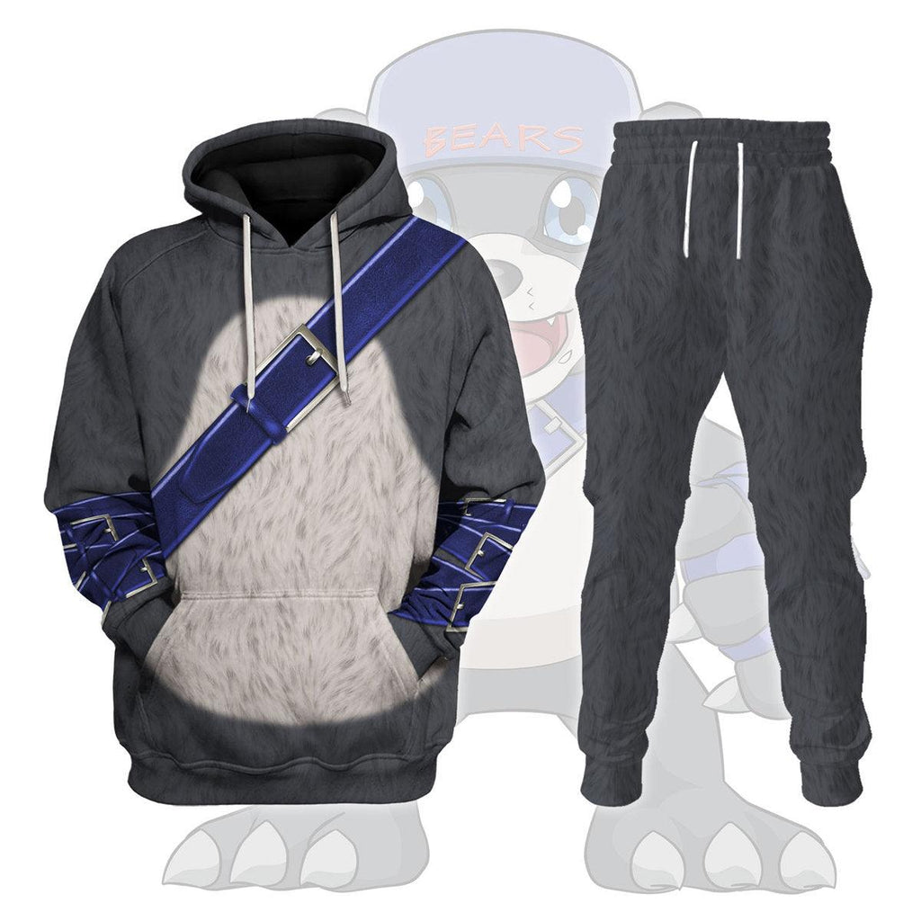 Child/Rookie Bearmon Mammal Digimon Hoodie T-shirt Sweatpants Cosplay - DucG