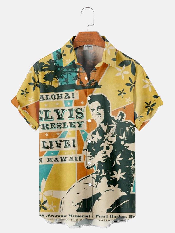 CLASSIC MUSIC EL05 CHARACTER PRINTED UNISEX CASUAL HAWAIIAN SHIRT - OodieGang.com