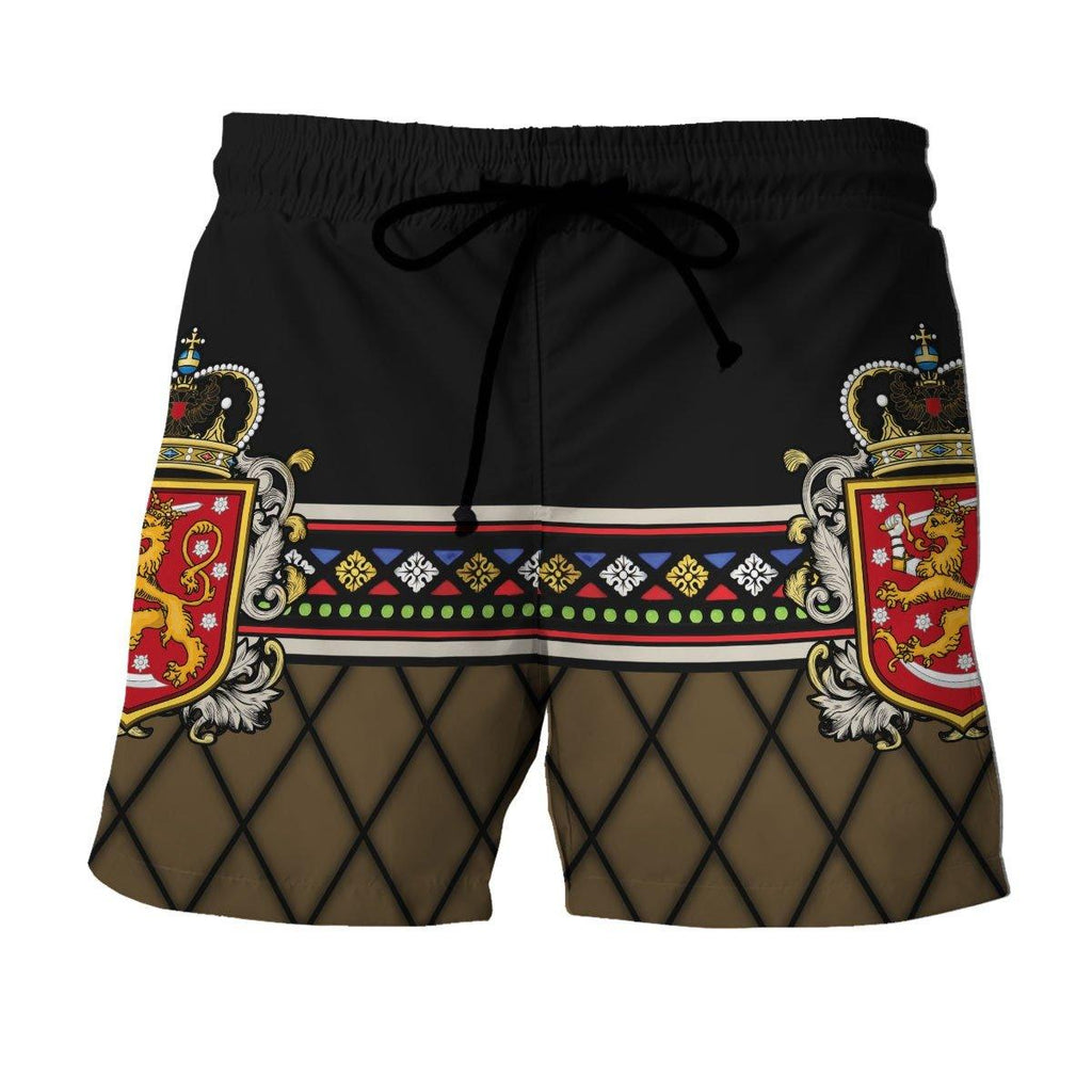 Coat Of Arms Finland Hawaiian Shirt Shorts / S Qm814