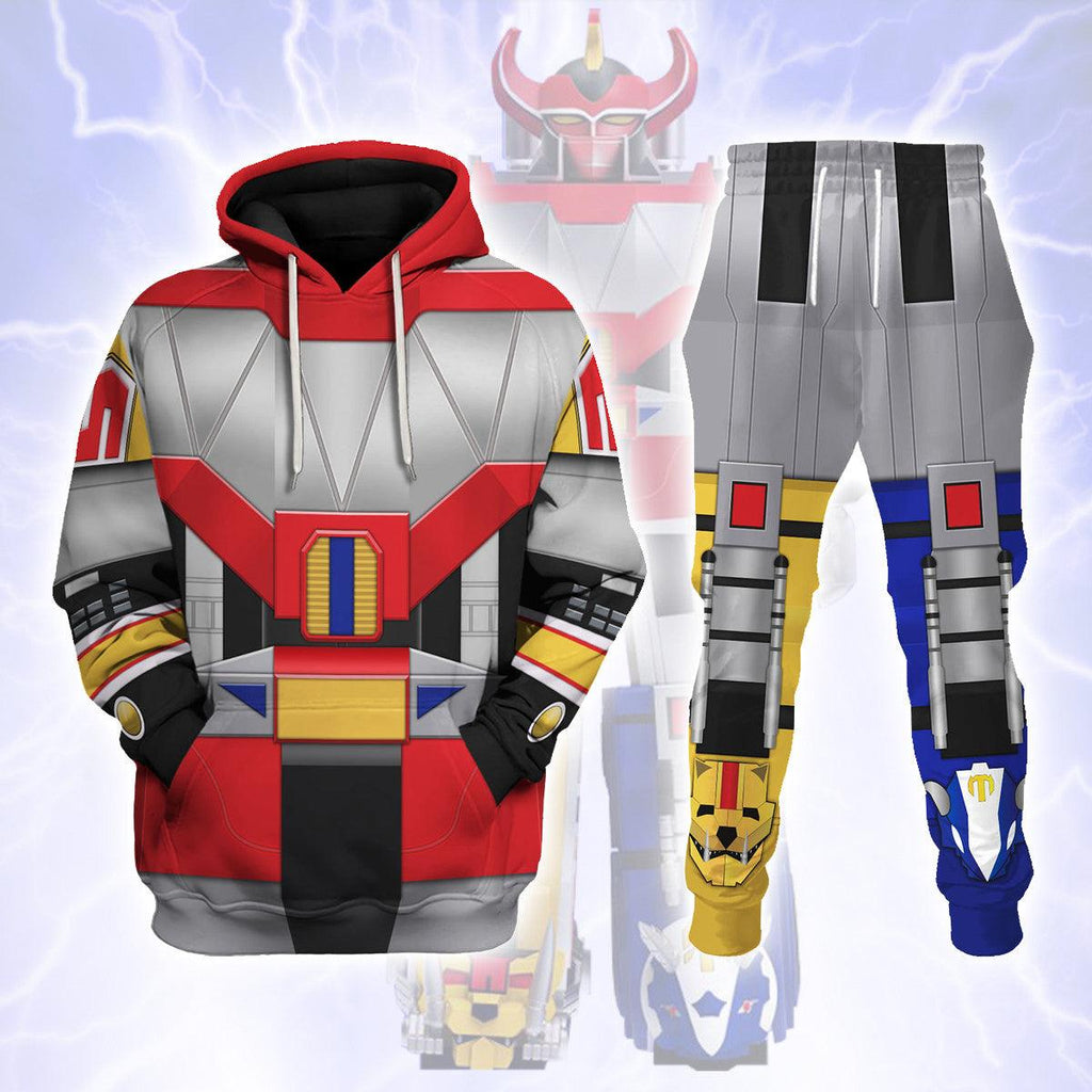 Dino Megazord Mighty Morphin Hoodies Sweatshirt T-shirt Hawaiian - OodieGang.com