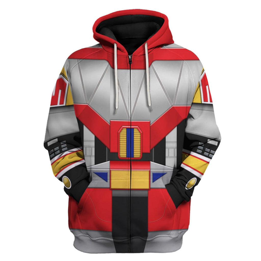 Dino Megazord Mighty Morphin Hoodies Sweatshirt T-shirt Hawaiian - OodieGang.com