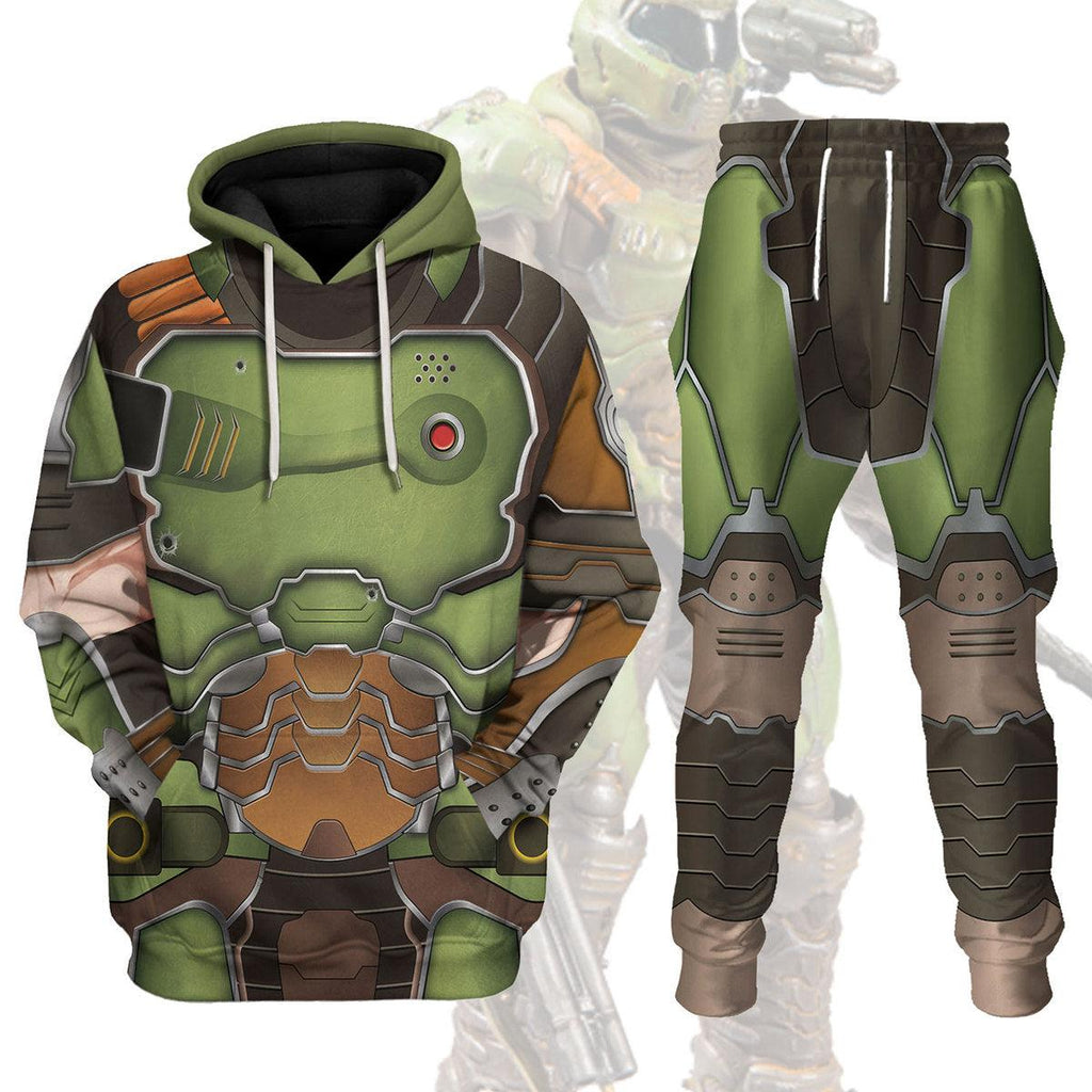 Doomguy Hoodies Sweatshirt T-shirt Hawaiian Tracksuit - CustomsPig.com