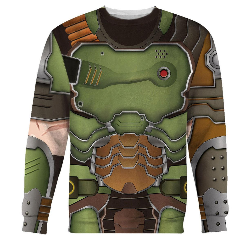 Doomguy Hoodies Sweatshirt T-shirt Hawaiian Tracksuit - OodieGang.com