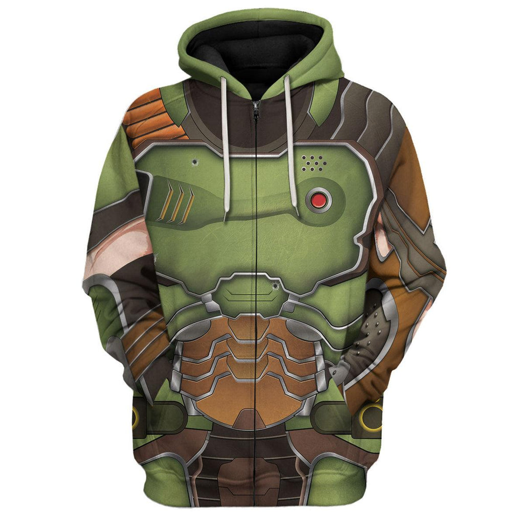 Doomguy Hoodies Sweatshirt T-shirt Hawaiian Tracksuit - OodieGang.com