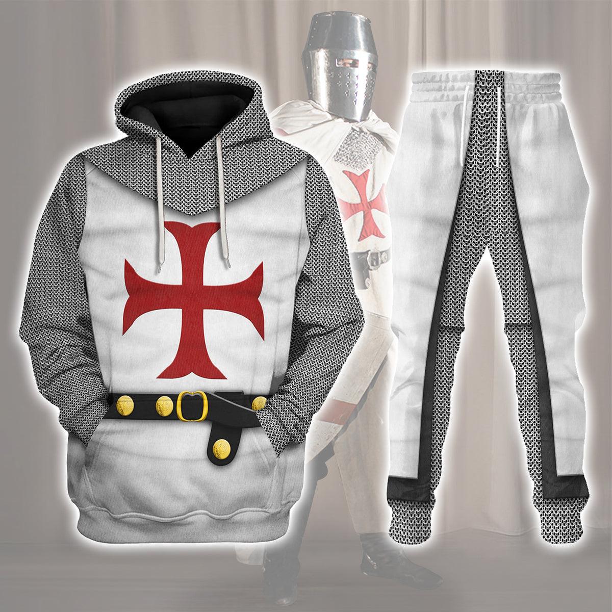 MakerHuman 1189-1192 English Templar Knights Costume Hoodie Sweatshirt ...