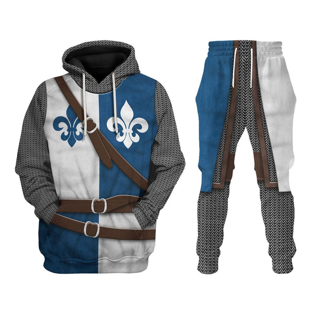 Oodiegang 12th Century French Knight Costume Hoodie Sweatshirt T-Shirt Tracksuit - Oodiegang.com