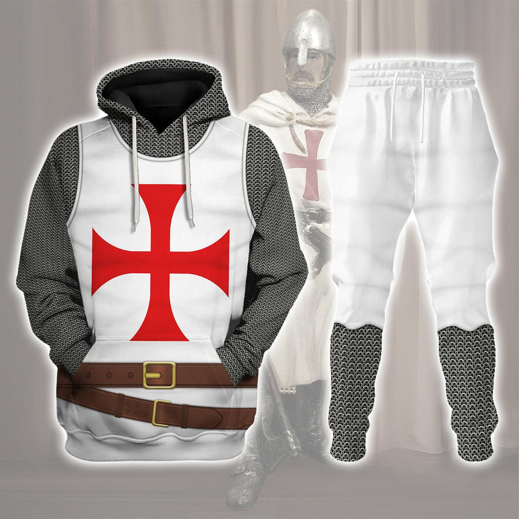 Oodiegang 12th Century Knights Templar Costume Hoodie Sweatshirt T-Shirt Tracksuit - Oodiegang.com