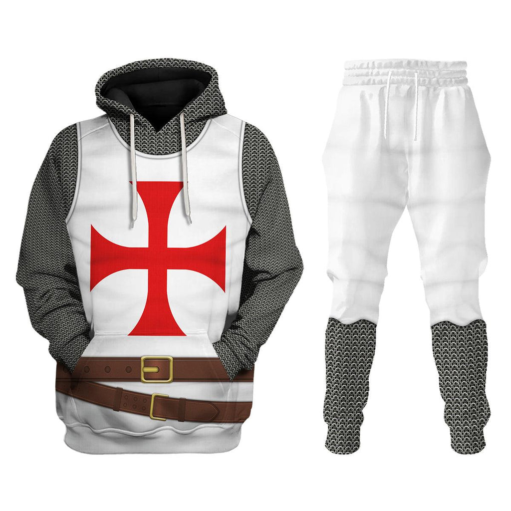 Oodiegang 12th Century Knights Templar Costume Hoodie Sweatshirt T-Shirt Tracksuit - Oodiegang.com