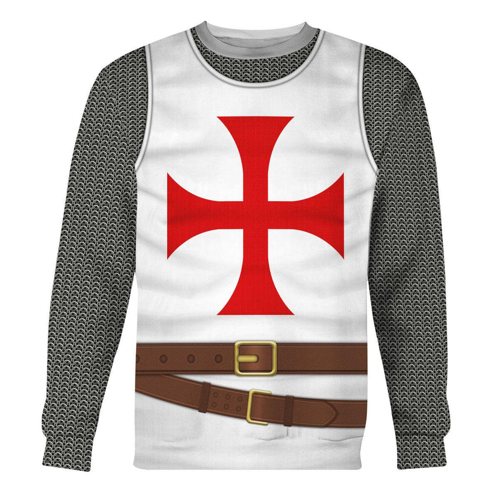 Oodiegang 12th Century Knights Templar Costume Hoodie Sweatshirt T-Shirt Tracksuit - Oodiegang.com