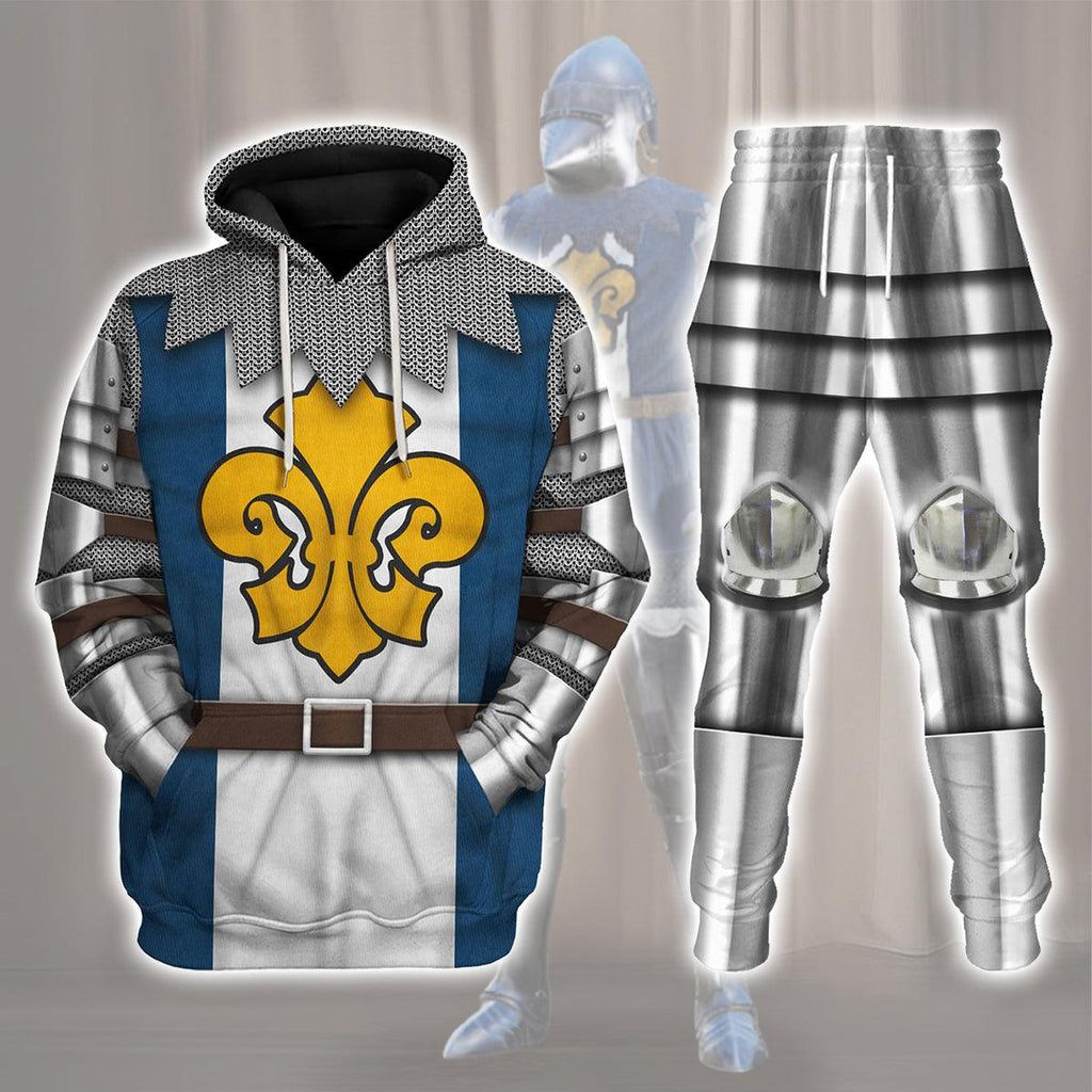 Oodiegang 14th Century French Knight Costume Hoodie Sweatshirt T-Shirt Tracksuit - Oodiegang.com