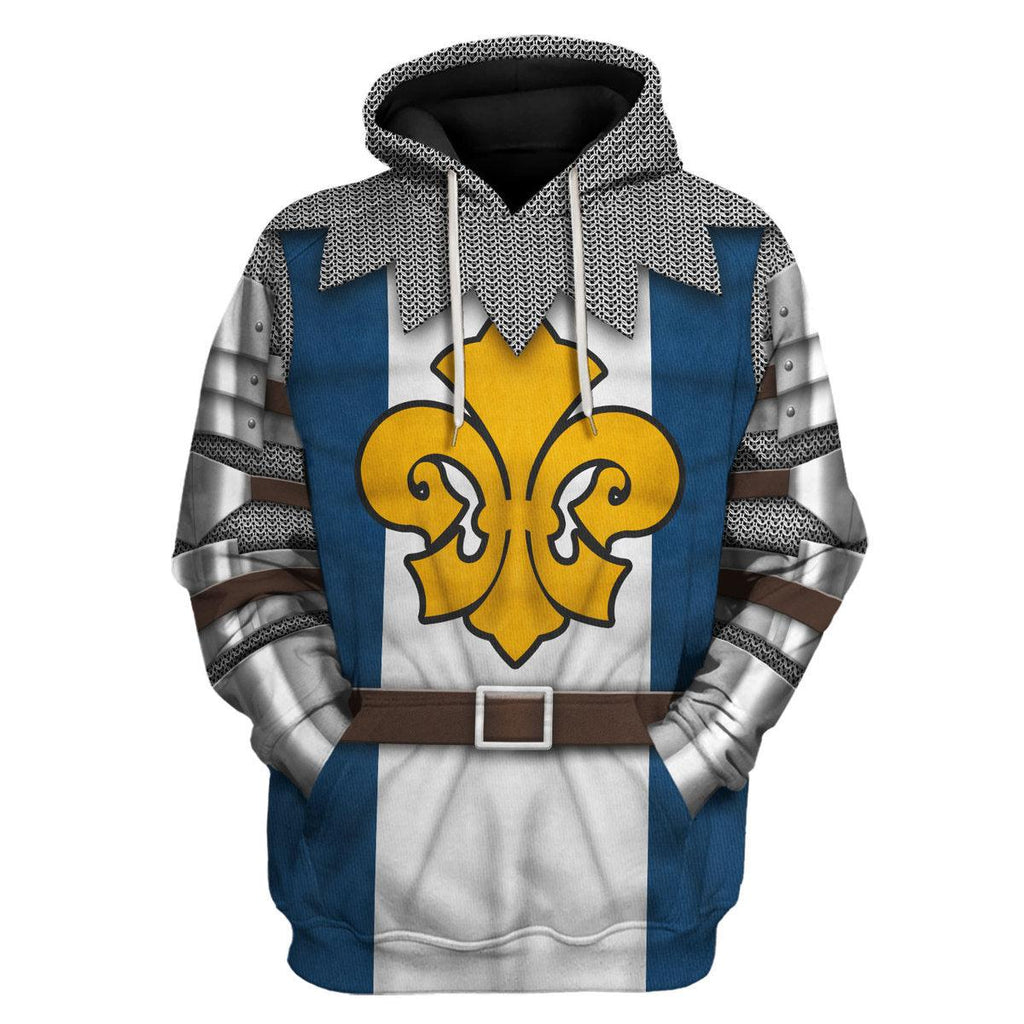 Oodiegang 14th Century French Knight Costume Hoodie Sweatshirt T-Shirt Tracksuit - Oodiegang.com