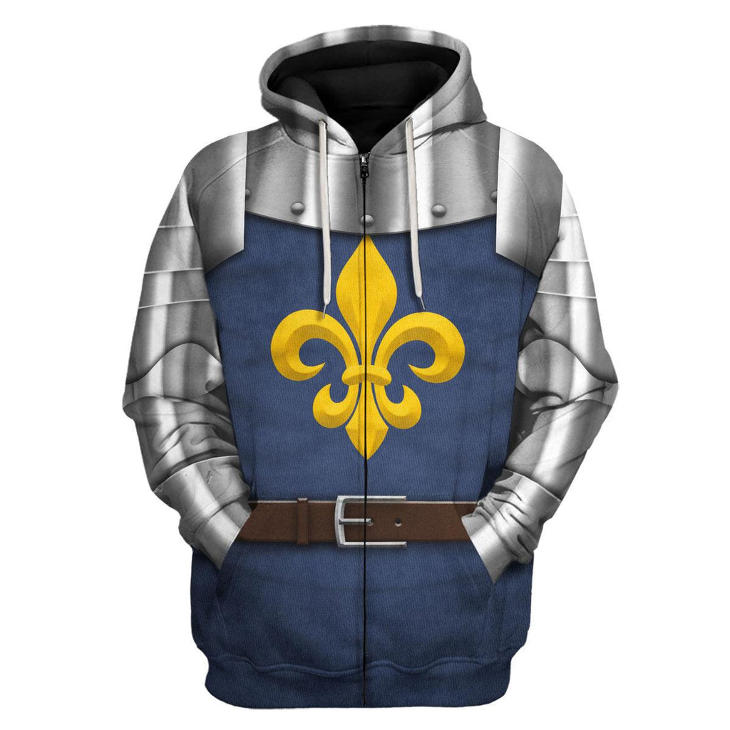 Oodiegang 15th Century French Knight Costume Hoodie Sweatshirt T-Shirt Tracksuit - Oodiegang.com