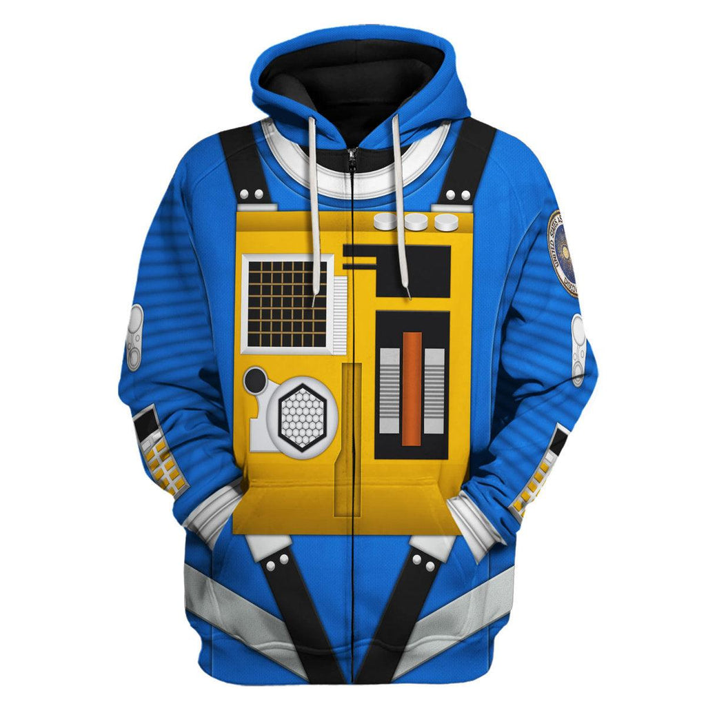 OodieGang 2001: Space Odyssey Iconic Costume Blue Hoodie Sweatshirt T-Shirt Sweatpants - OodieGang.com