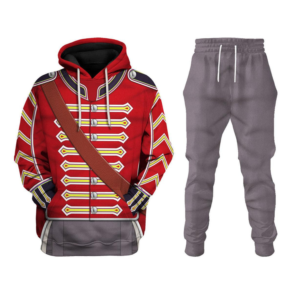 Oodiegang 23rd Foot ( Royal Welch Fuzileers ) Drummer (1812-1815) Uniform All Over Print Hoodie Sweatshirt T-Shirt Tracksuit - Oodiegang.com