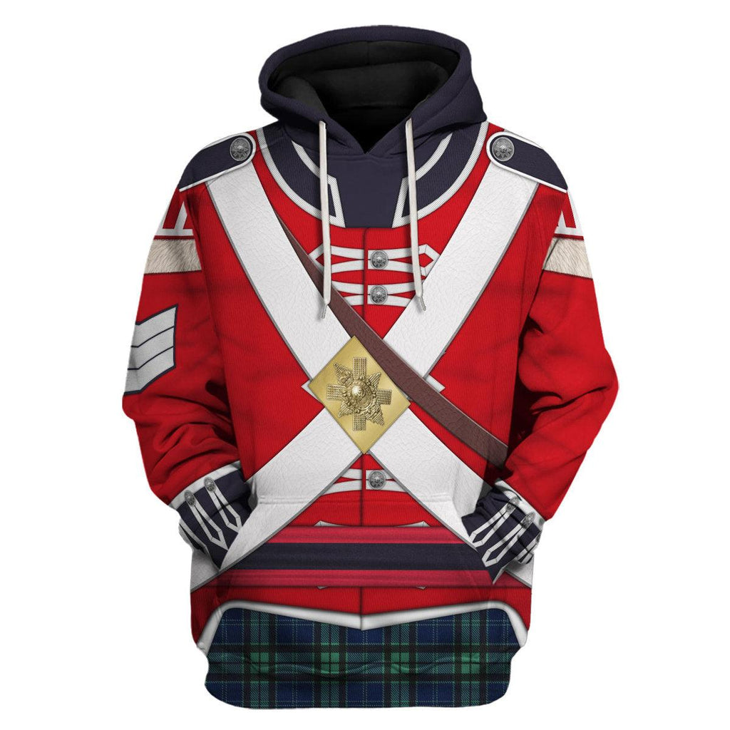 Oodiegang 42nd Foot (Royal Highland) Private Grenadier Company (1812-1815) Uniform All Over Print Hoodie Sweatshirt T-Shirt Tracksuit - Oodiegang.com